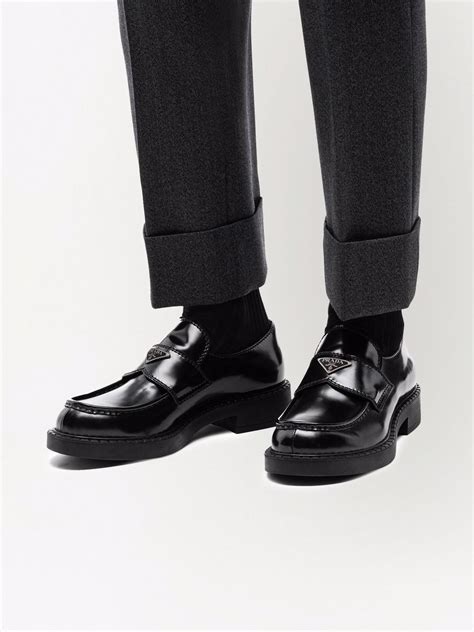 prada mens shoes loafers|farfetch Prada loafers.